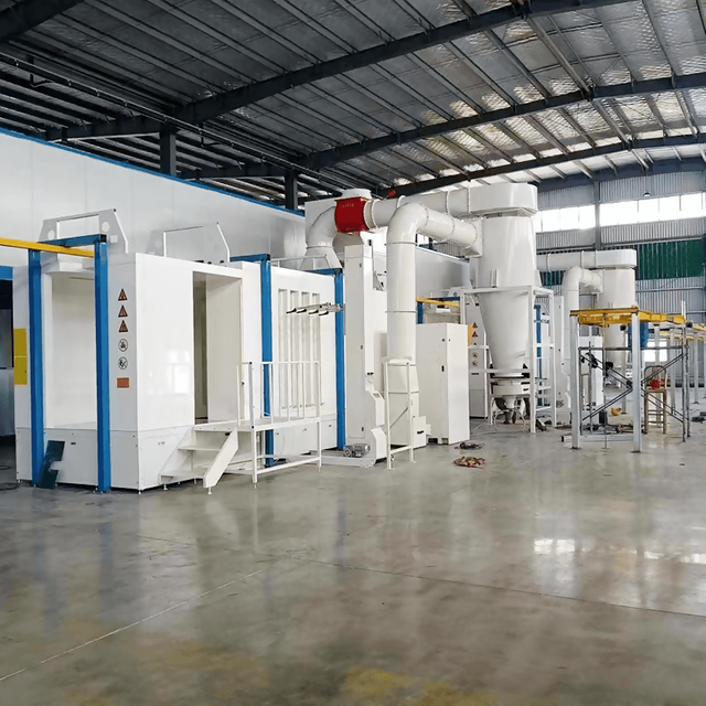 Grand système de cabine de pulvérisation de poudre à changement de couleur rapide Cyclone